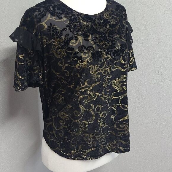 Altar'd State Ruffled Sheer Blouse size Small - Picture 13 of 16